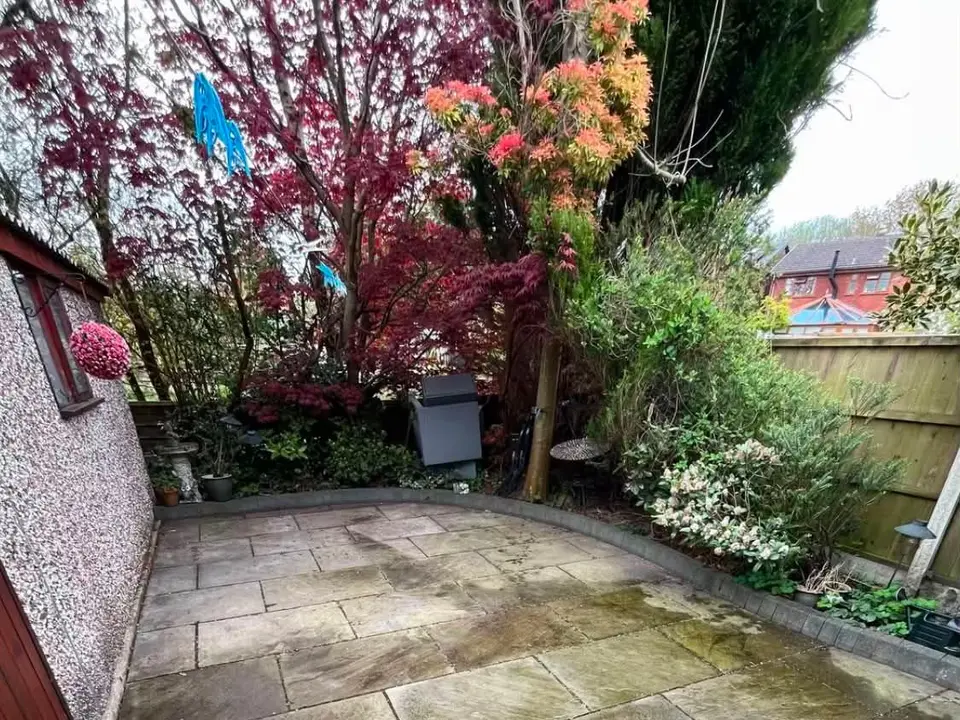 Before garden patio clean