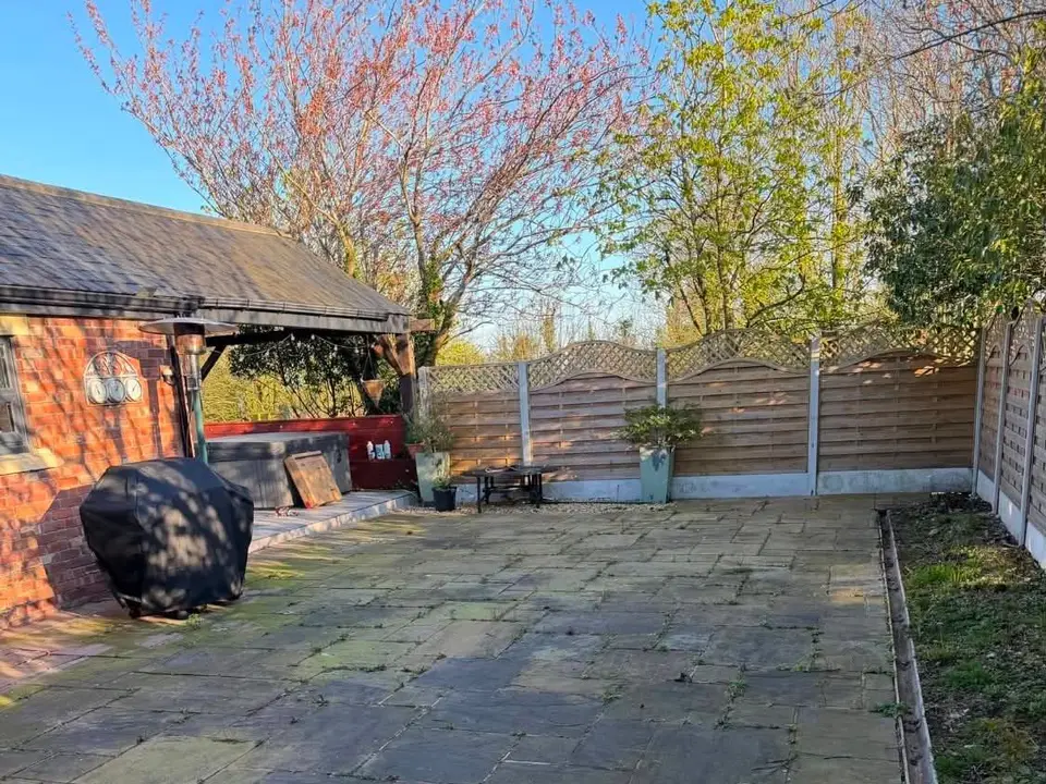 Before sandstone patio restoration